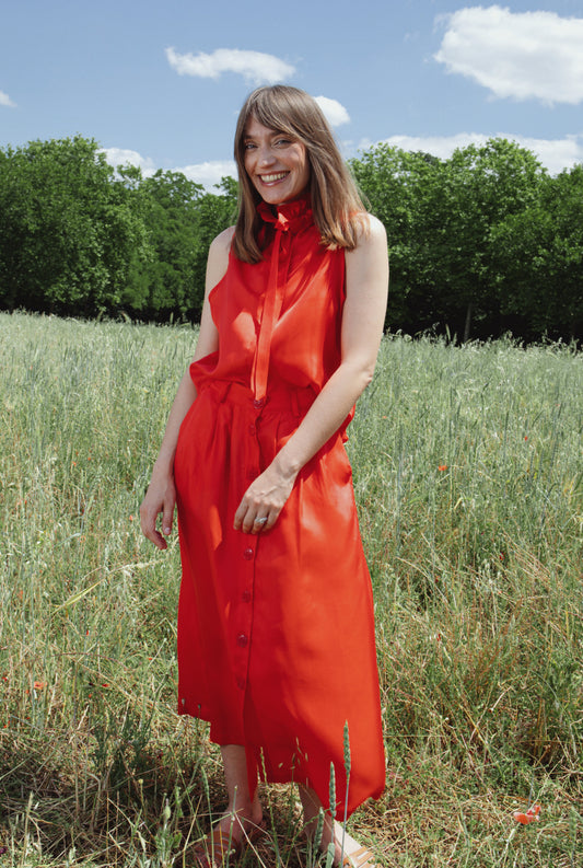 JUPE PADOUE – Rouge coquelicot