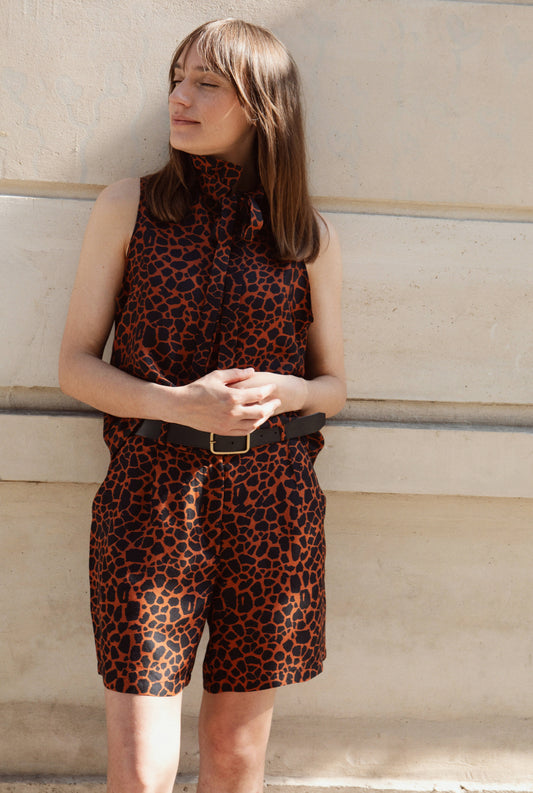 SHORT CASSIE – Imprimé girafe