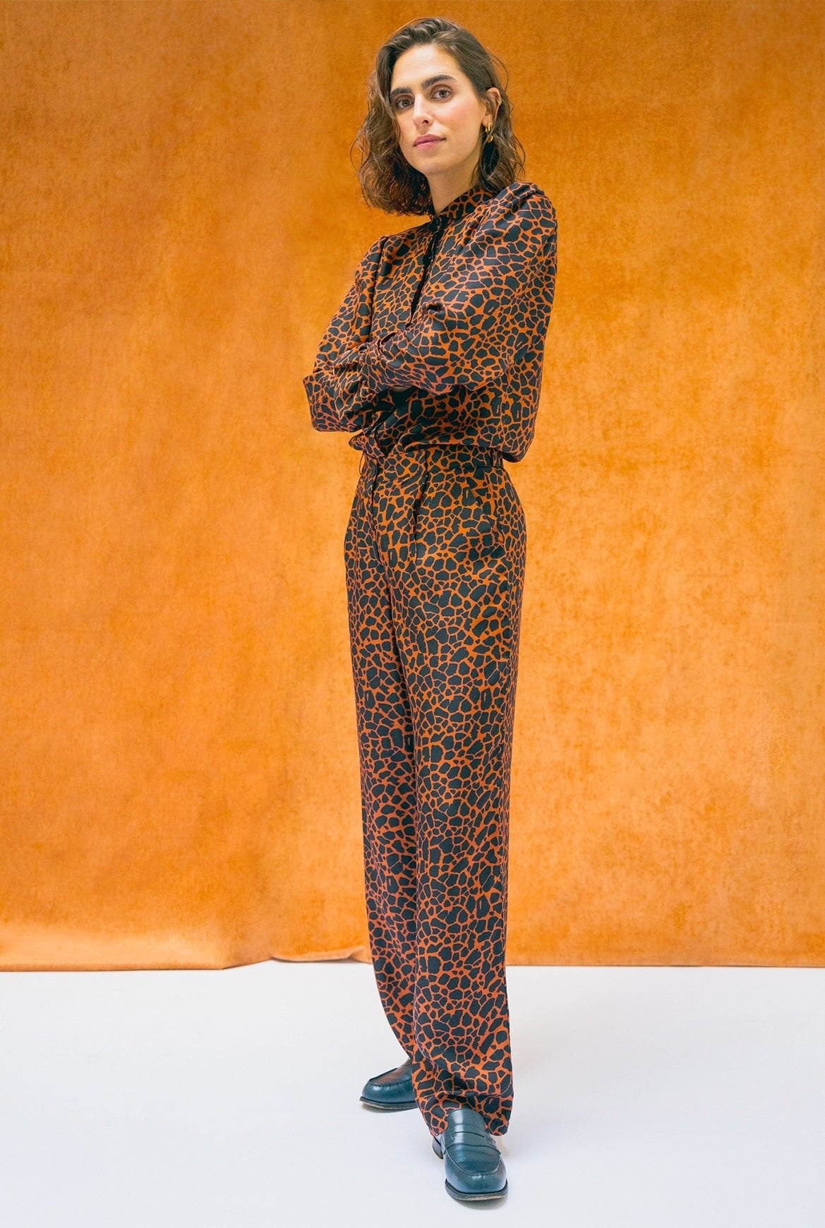 LEITA Paris pantalon fluide imprimé girafe