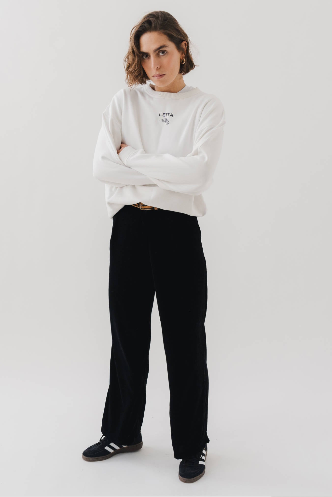 BLACK VELVET FLUID PANTS - HOPE