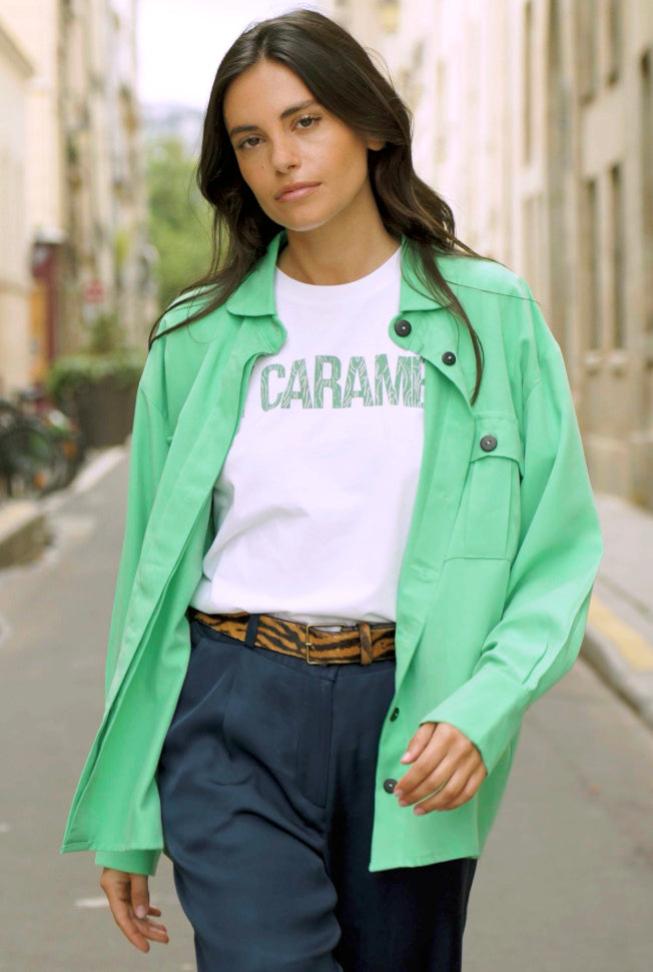 CHEMISE OVERSIZE VERT CACTUS - MOLLIE