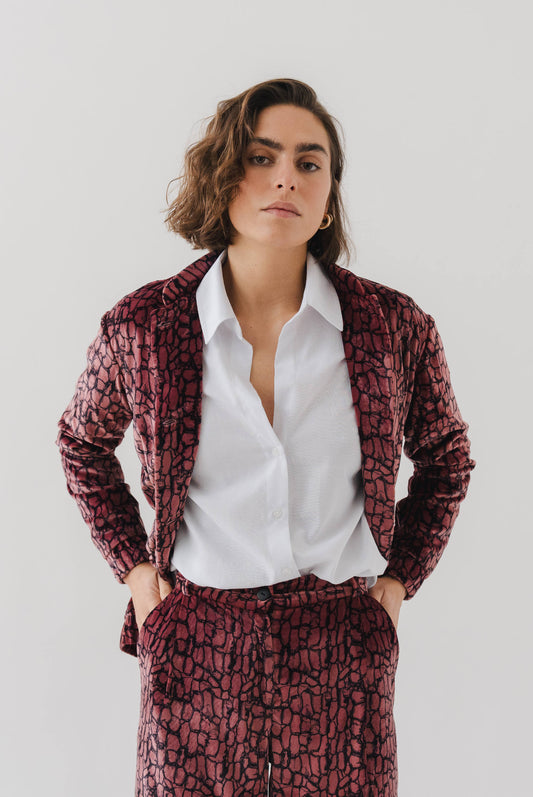 JACKET IN GRENAT GLOW - TONIA
