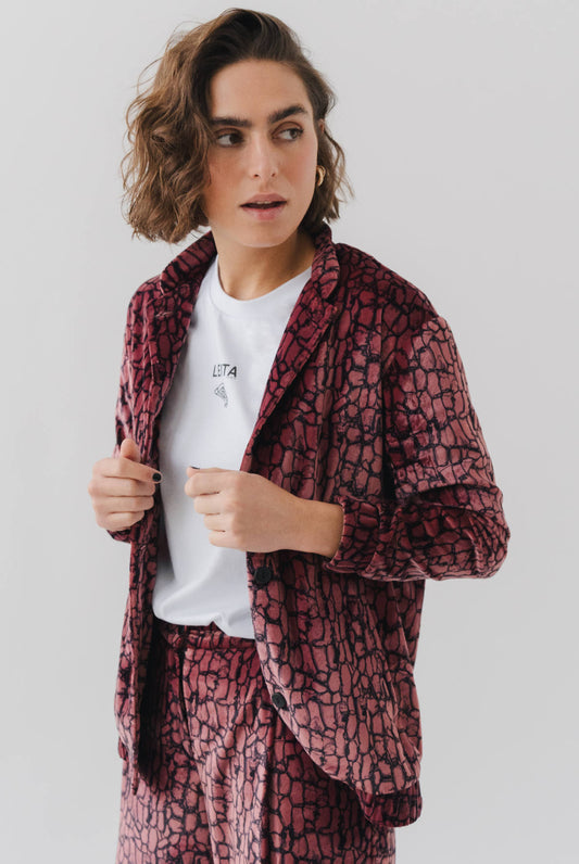 JACKET IN GRENAT GLOW - TONIA