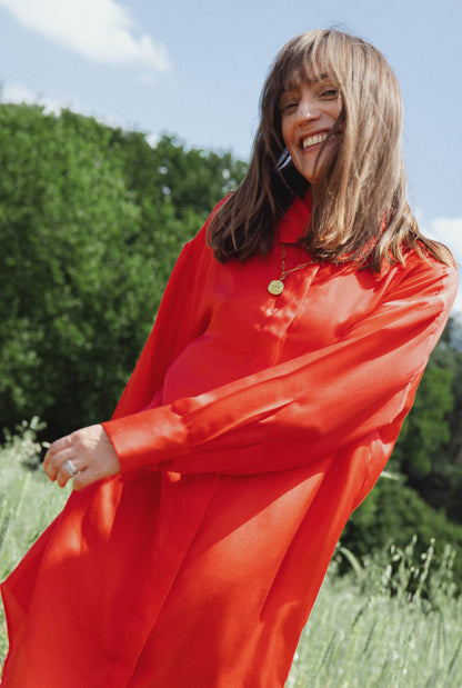 ROBE INDIA – Rouge coquelicot