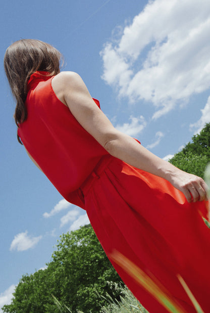 TOP VIOLETTE – Rouge coquelicot