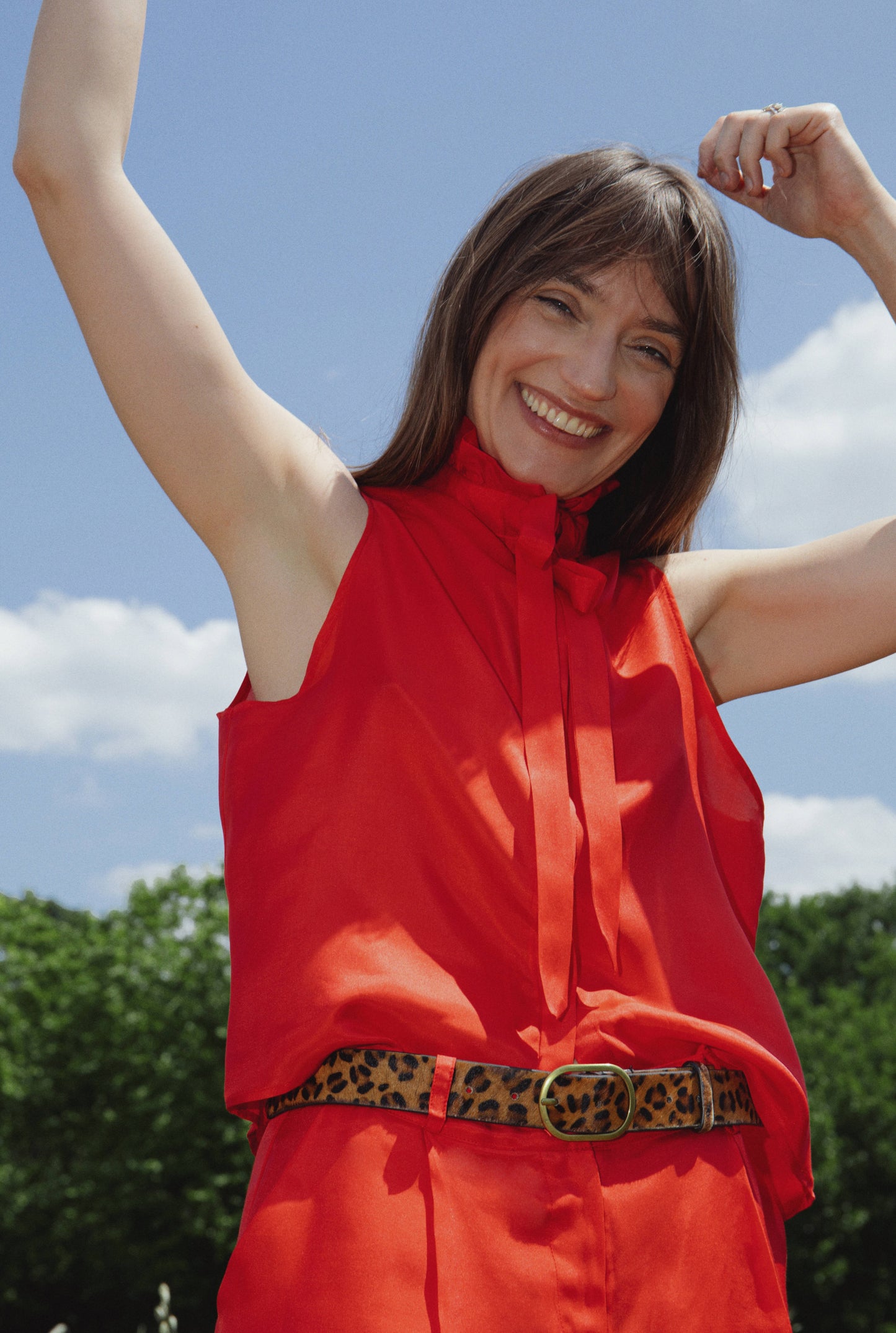 TOP VIOLETTE – Rouge coquelicot