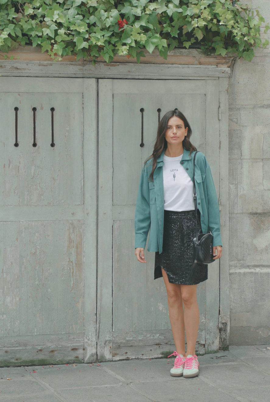 CHEMISE OVERSIZE VERT CENOTE - MOLLIE